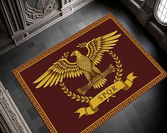 SPQR ゴールデンイーグルローマラグ：古代ローマ、帝国の旗、歴史的