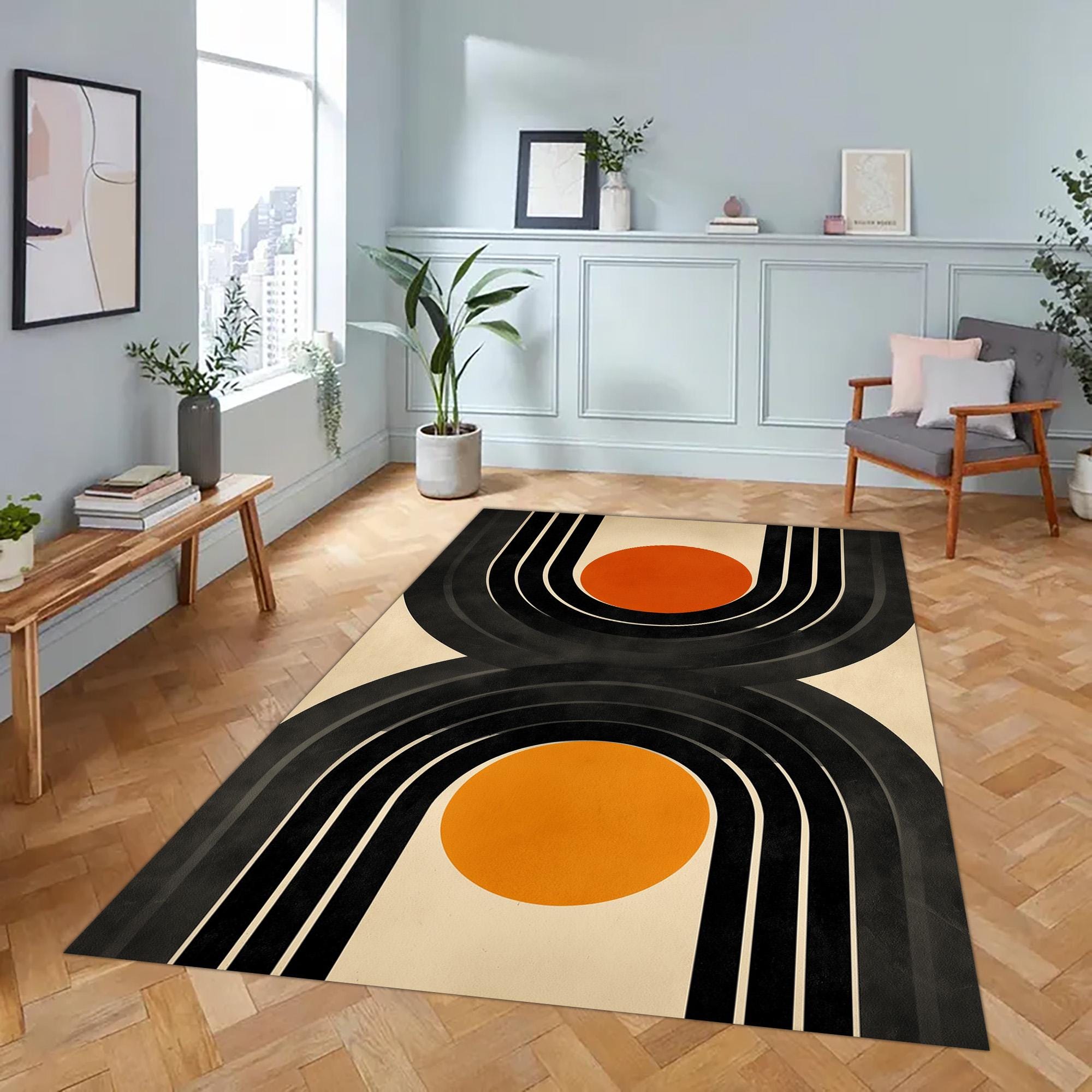 vintage ヴィンテージ　ラグ　幾何学模様　ミッドセンチュリー バウハウス vintage ヴィンテージ ラグ 幾何学模様 ミッドセンチュリー バウハウス