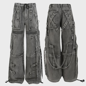 【meer. 】STRAP PANTS GRY X Strap Pants - Etsy