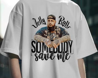 Maglietta in stile concerto Jelly Roll Somebody Save Me
