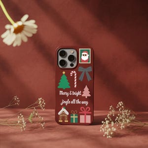 Coquette Christmas Collage Aesthetic Phone Cover, Winter Phone Case