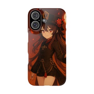 Hu Tao Anime Phone Case Cute Snap Cover for Gamers