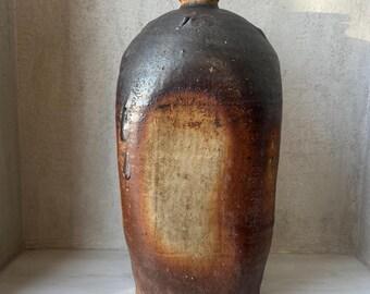 X-Large Antique Italian Honey Jug | Handcrafted Stoneware Vessel, Italy 1940s