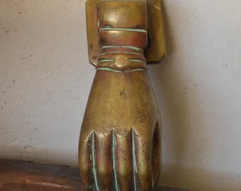 Antique Greek Brass Hand Door Knocker