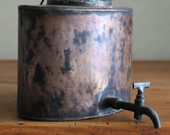 1900s Greek Kafeneion Brass Raki (Grapa) Vessel