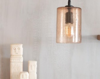 Lampa wisząca Kavi z dmuchanego szkła – długa