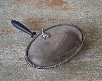 Vintage Silent Butler by Poole Silver Co., Silver Plated Crumb Catcher , Mid-Century Serving Accessory