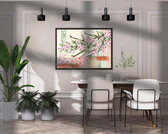 Sakura Cherry Blossom Branch Print: Japanese Floral Wall Art (Digital Download)
