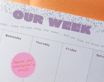 A4 Weekly Planner Pad | 30 Undated Weeks | The Balance Grid