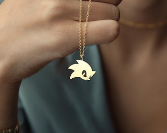 Silver Speed Hedgehog Necklace: Gamer Gift