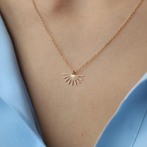 Radiant Sun Pendant, Sunlight Necklace, Gold or Silver Celestial Jewelry, Sunshine Gift for Her, Boho Sun Charm, Nature Inspired Jewelry