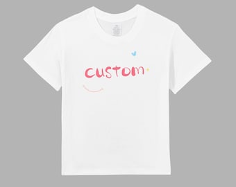 Custom Kids T-Shirt | Personalized Name, 180g Cotton, Heat Transfer Print