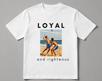 Custom Photo Text T-Shirt | Brotherhood Friendship Gift, 180g Combed Cotton Tee