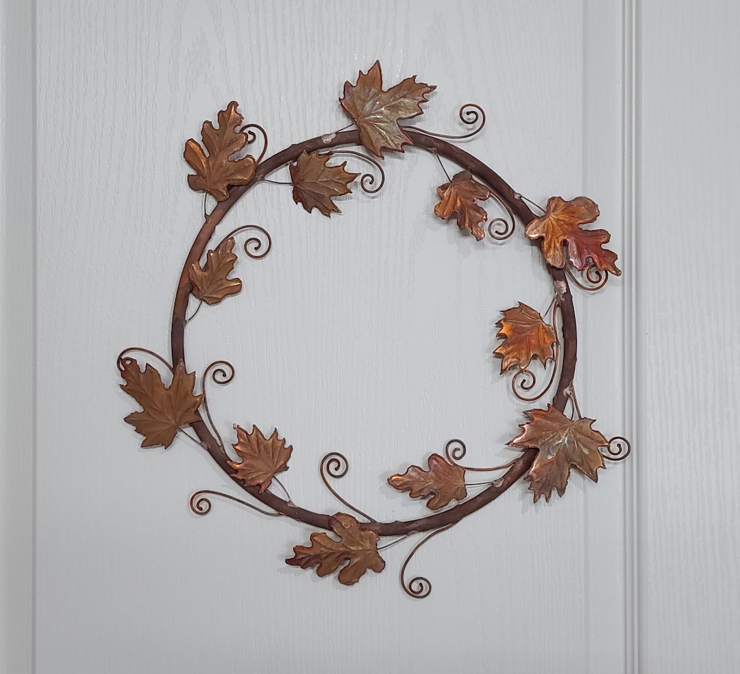 Copper Maple and Oak Leaf Metal Wall Decor/hand Crafted Etsy