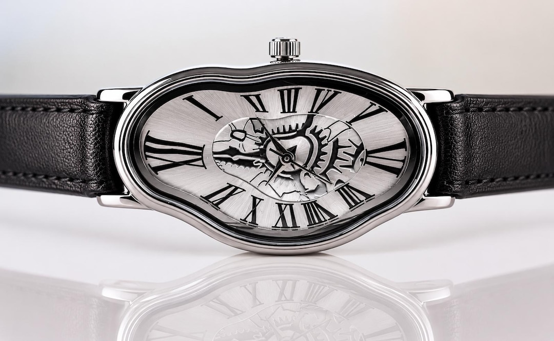 Women Wrist Watch Inspired by Dali Painting Curved and Melting