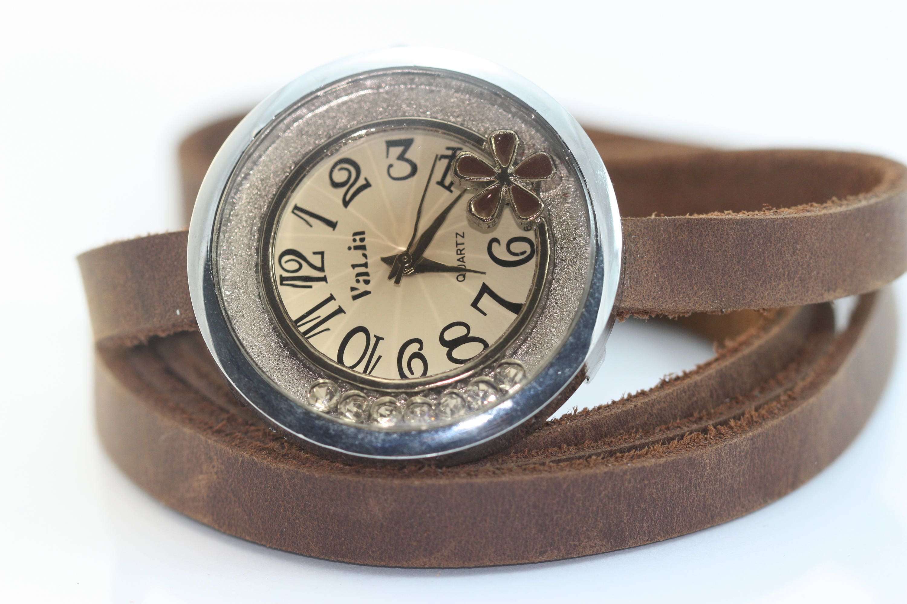 Dark Brown Leather Wrap Watch,wrap Around Watch,leather 