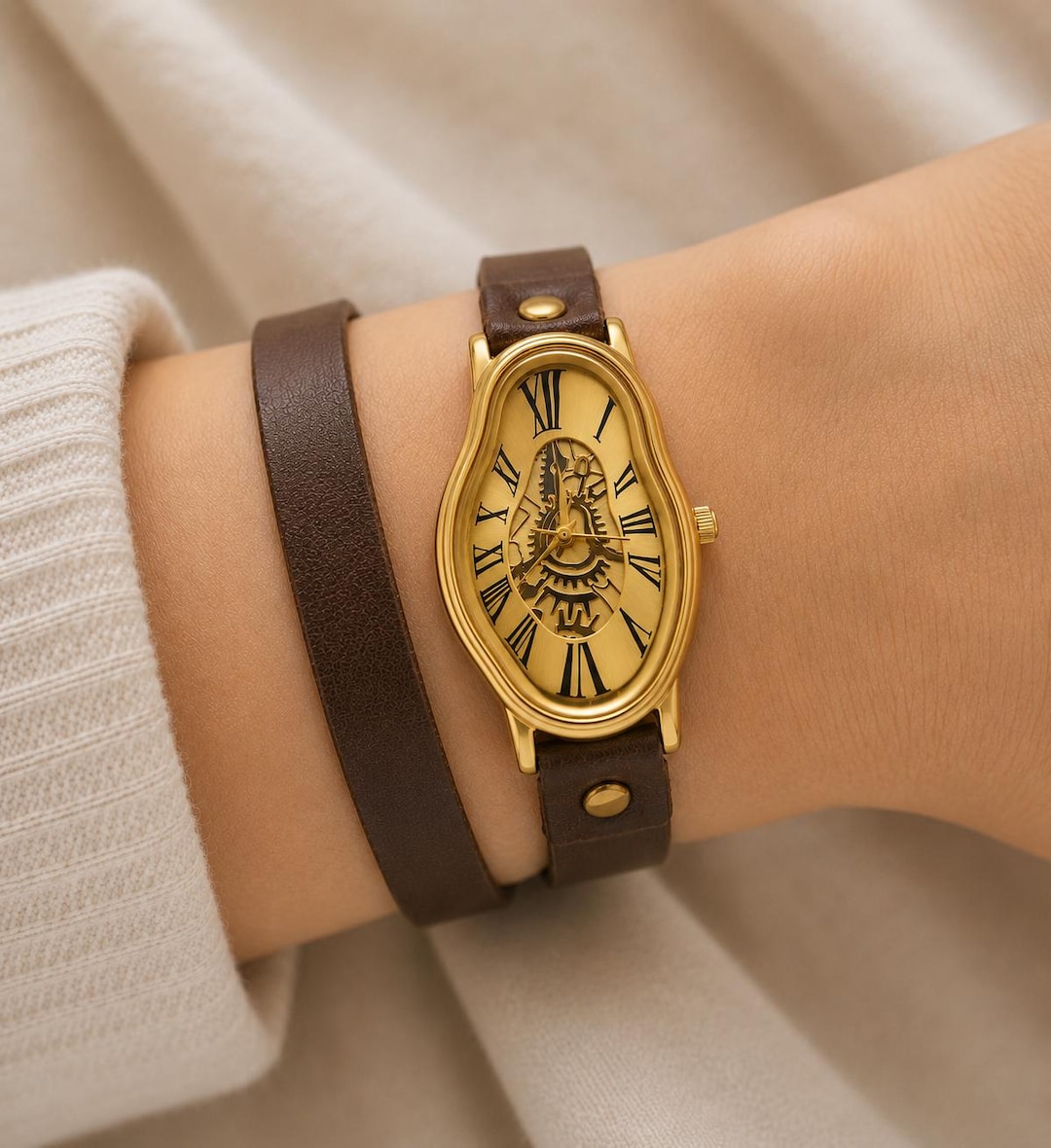 Salvadoran Jewelry, Wrap Watch, Dali Melting Time Watch ,softwatch