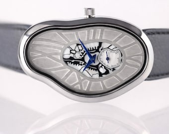 Orologio Surrealist Art Design Surrealism Art Liquid Time Dali Melting Subdial Style French Homage Irregular Soft custom made Watch