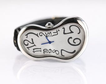 Melting Watch Dali Inspired Vintage Style Rare French Homage Soft Melted  Men Women Ladies Girls  Liquid Time Arab Roman Numbers