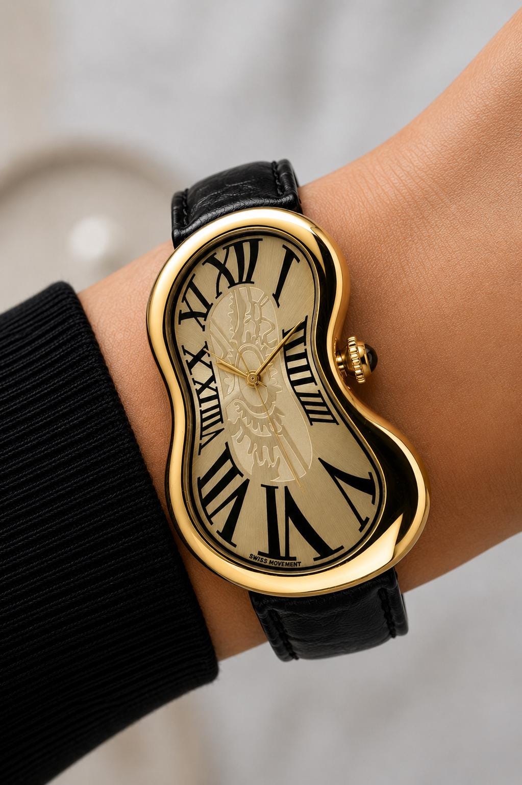 Surrealism Art, Dali Art Watch, Melting Clock Watch, Handmade