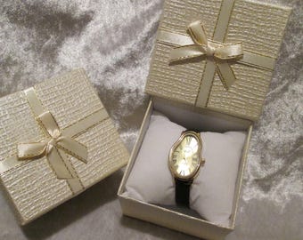 Regalo de graduación, reloj de despedida de soltera, cuero negro