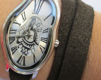 Salvador Dali cool watch,christmas gift for women,xmas gift for girls,unique gift wrist watch,holiday gift for her,special watch,wife gifts