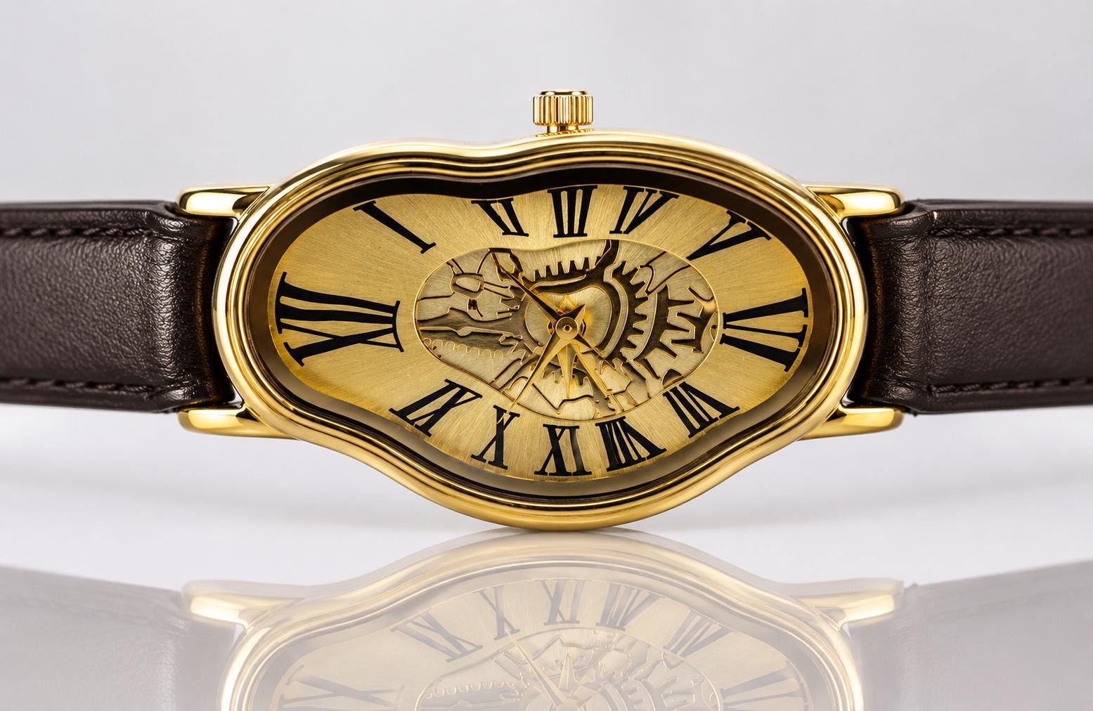 Women Wrist Watch Inspired by Dali Painting Curved and Melting