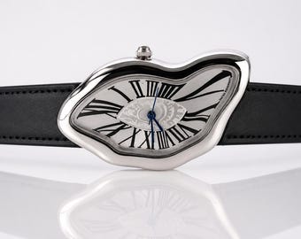 Abstract Watch, Delicate and Elegant Watch, Dali Art Watch, Handmade Luxury Watch, Gift for Girlfriend