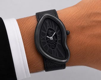 Salvador Dali Inspired Watch, Abstract Watch, Dali Art Watch, Handmade Watch, Vintage Luxury Watch, Anniversary Gift