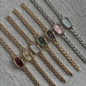 Women’s Bracelet Watch Gold Silver, Minimalist Watch, Gift for Her, Everyday Quartz image 6