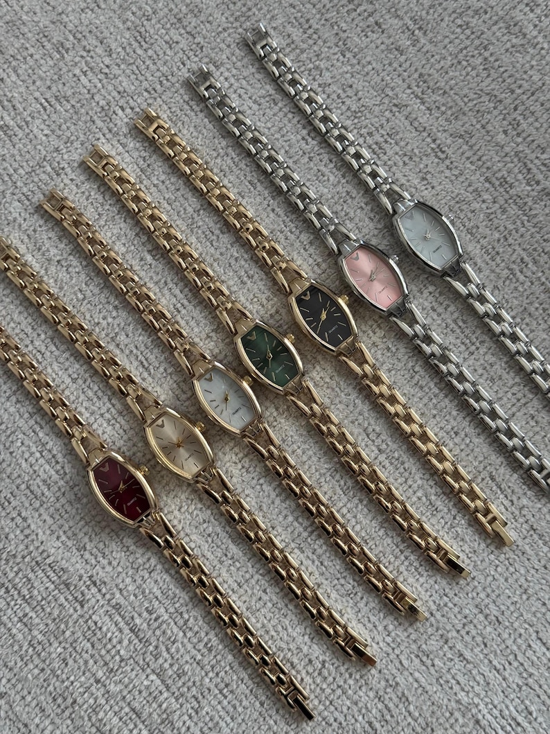 Women’s Bracelet Watch Gold Silver, Minimalist Watch, Gift for Her, Everyday Quartz image 6