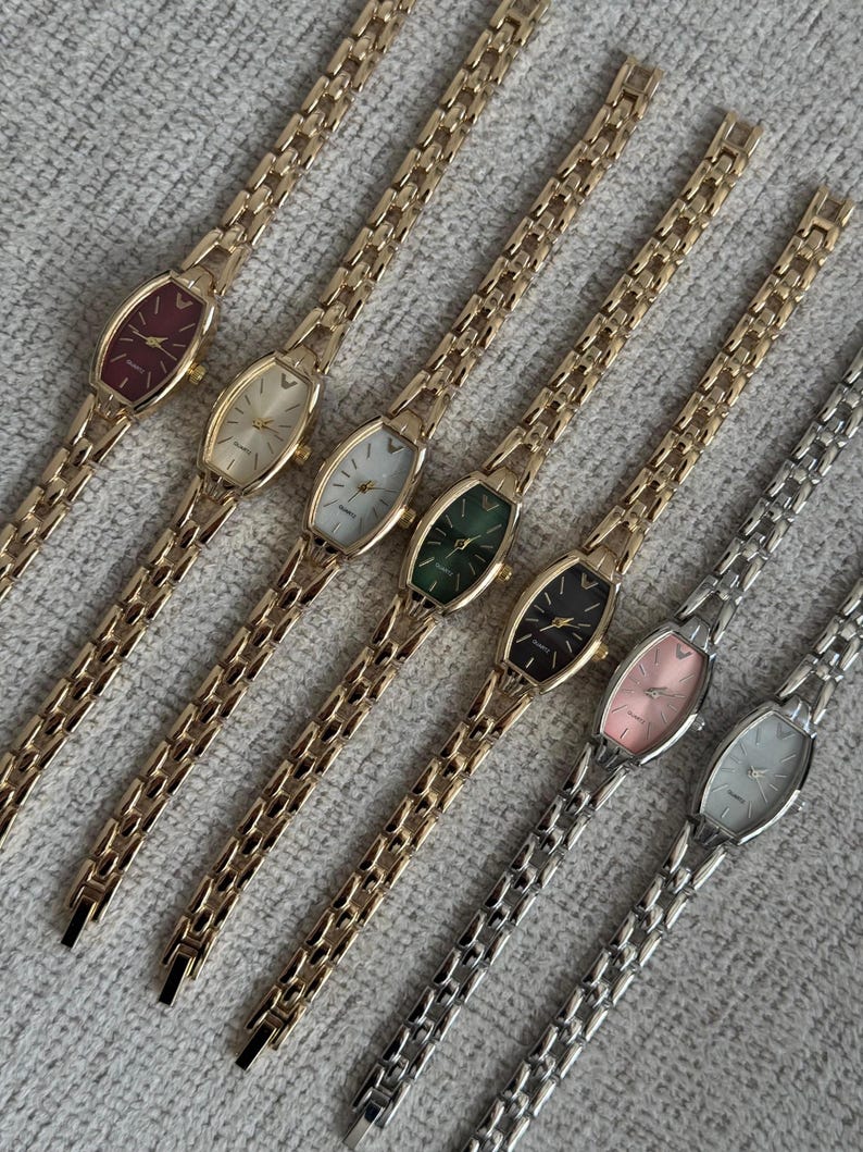 Women’s Bracelet Watch Gold Silver, Minimalist Watch, Gift for Her, Everyday Quartz image 5
