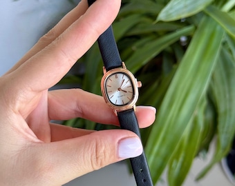 Women’s Watch, Rectangular Dial, Quartz Movement, Gift for Her