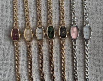 Women’s Bracelet Watch Gold Silver, Minimalist Watch, Gift for Her, Everyday Quartz