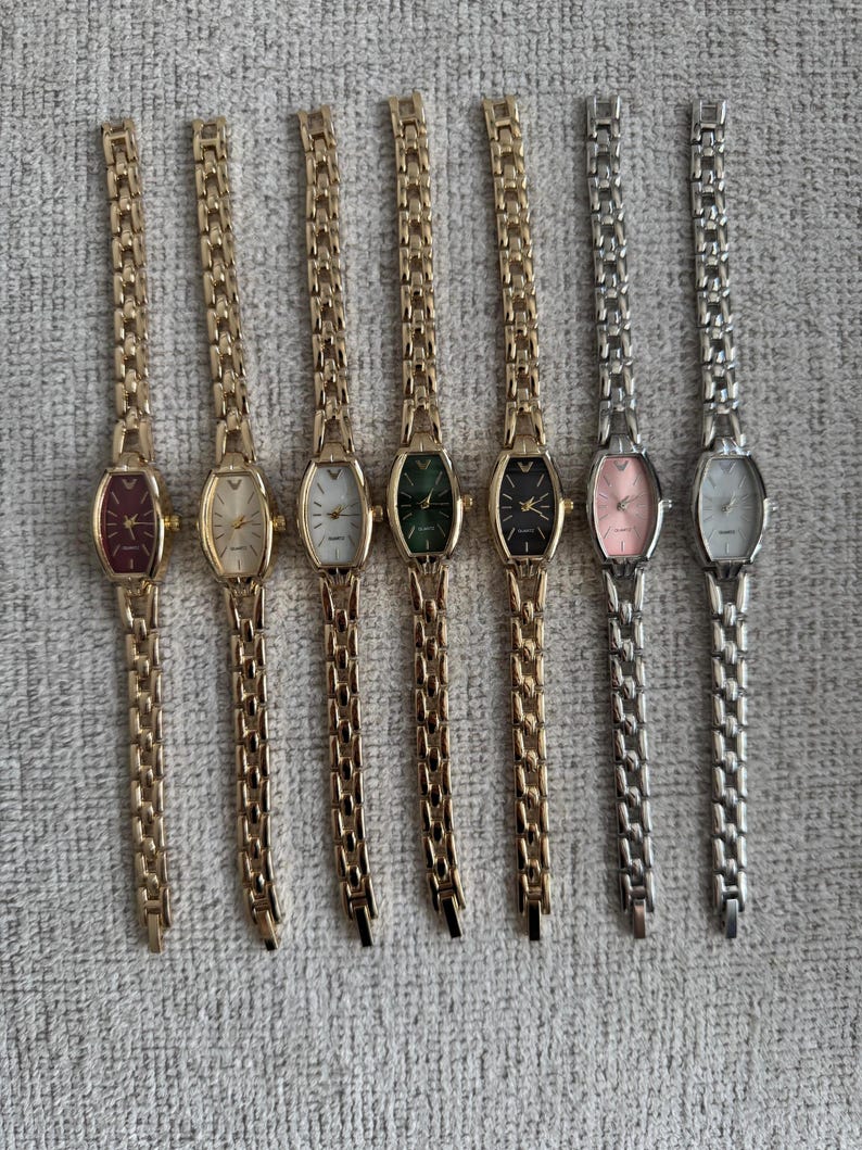 Women’s Bracelet Watch Gold Silver, Minimalist Watch, Gift for Her, Everyday Quartz image 1