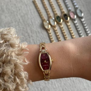 Women’s Bracelet Watch Gold Silver, Minimalist Watch, Gift for Her, Everyday Quartz image 8