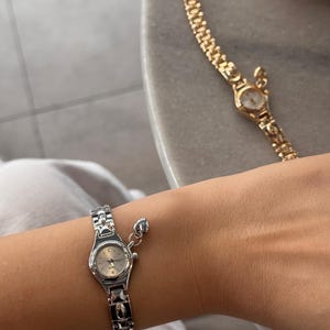 Vintage Style Women’s Watch – Gold and Silver Tone, Small Face Elegant Wristwatch