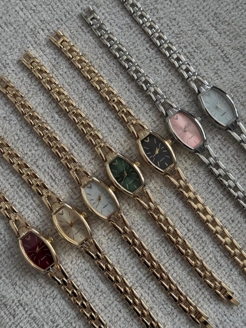 Women’s Bracelet Watch Gold Silver, Minimalist Watch, Gift for Her, Everyday Quartz image 4