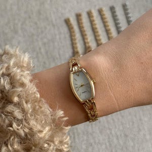 Women’s Bracelet Watch Gold Silver, Minimalist Watch, Gift for Her, Everyday Quartz image 17