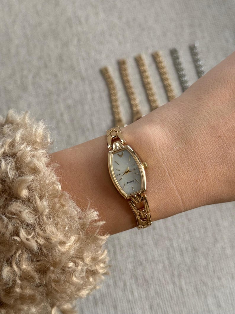 Women’s Bracelet Watch Gold Silver, Minimalist Watch, Gift for Her, Everyday Quartz image 17