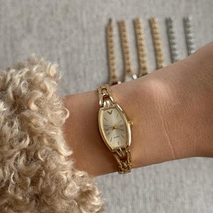 Women’s Bracelet Watch Gold Silver, Minimalist Watch, Gift for Her, Everyday Quartz image 10