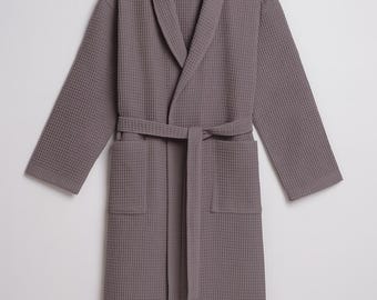 Bademantel aus Pikee - Leicht, Atmungsaktiv Saugfähig - Morgenmantel