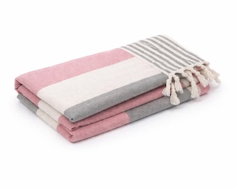 Pestemal 100x190 cm – 100% Baumwolle, Jacquard, Mit Fransen