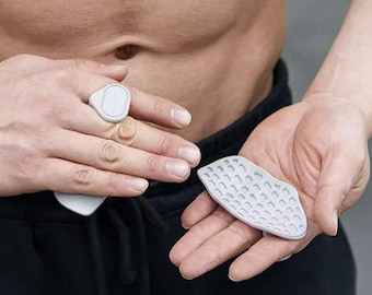 Entrenador de fuerza de agarre de silicona para fitness, ejercitador de dedos, accesorio de entrenamiento de gimnasio para fuerza, resistencia y protección de manos.