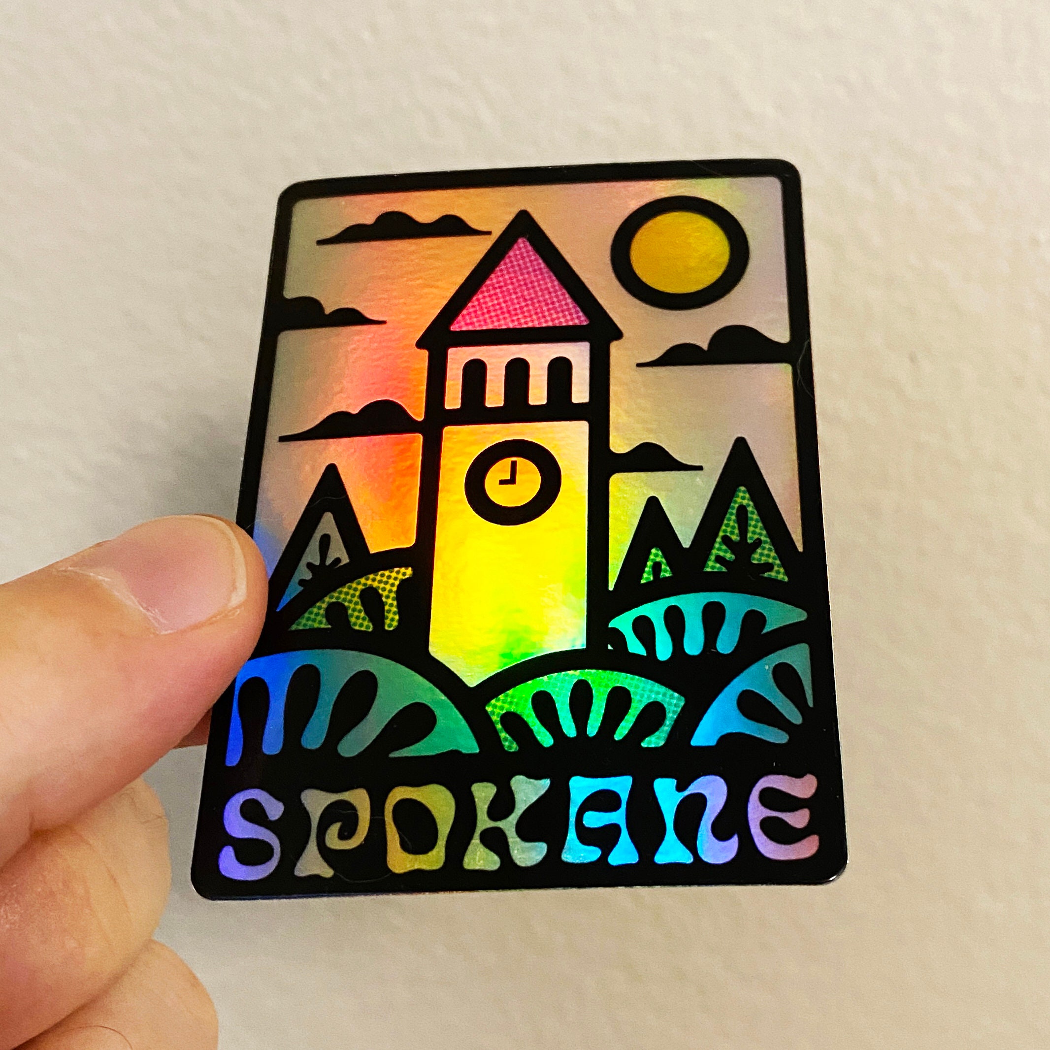 Spokane Sticker Spokane Sticker | Washington State Decal | Holo Stickers | Shiny ...