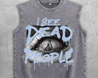 5 Wolf Grey 5s Light Graphite Washed Tank Top, Color I See People, Shirts Match Sneakers