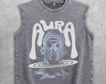 5 wolfgrijze 5s licht grafiet gewassen tanktop, kleuraura, shirts match sneakers