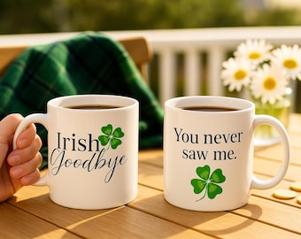 Divertida taza de café irlandesa de despedida: un regalo atrevido para el Día de San Patricio