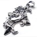 Clearance-Wolf On Cross Stainless Steel Pendant
