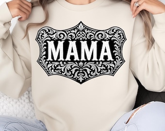 Cowgirl Mom PNG SVG EPS Bundle, Western Rodeo Bull Skull Mama Shirt, (Digital Download)